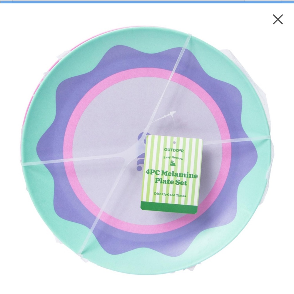 Colorful Plate Set with 'Eat' Design - Picture 10 of 13